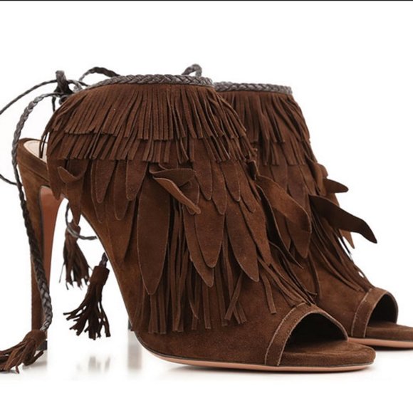 aquazzura fringe heels